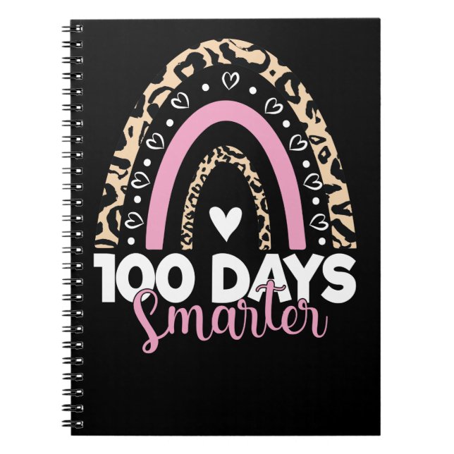 100 Days Samrter Happy 100th Day of School Rainbow Notebook (Front)