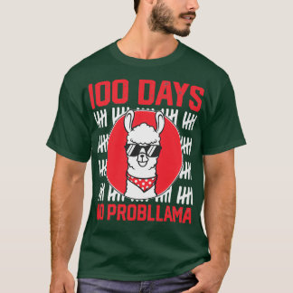 100 Days School Beginning No Probllama T-Shirt