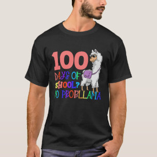 100 Days School No Sample Llama Teacher Or Student T-Shirt