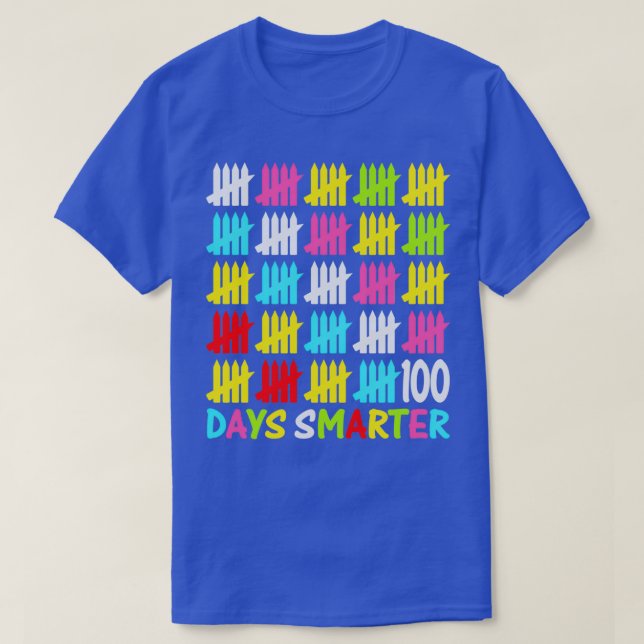 100 Days School Smarter Tally Chart T-Shirt (Design Front)