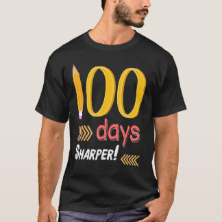 100 Days Sharper 100th Day Of School Teacher Kids T-Shirt