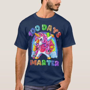 100 Days Smarter 100 Days Of School Dabbing Unicor T-Shirt