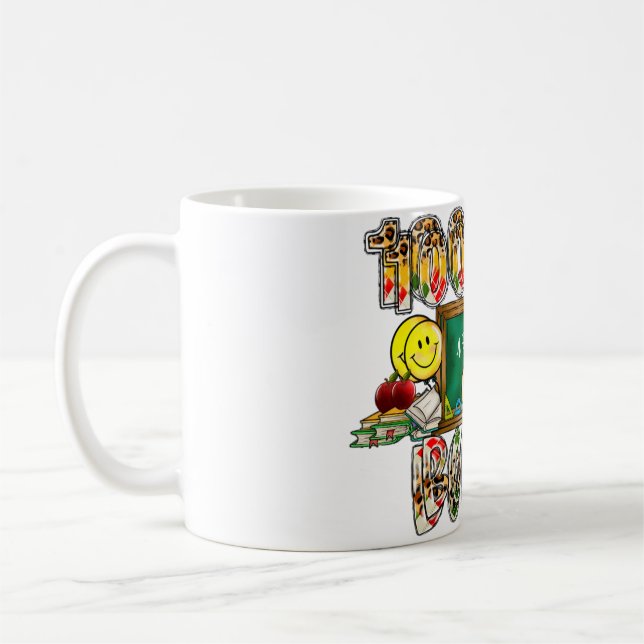 100 days smarter, 100 days smarter crown, coffee mug (Left)