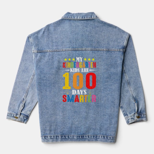 100 days smarter, 100 days smarter crown, denim jacket (Back)