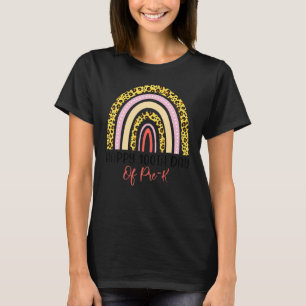 100 Days Smarter 100th Day Of Pre K Grade Rainbow T-Shirt