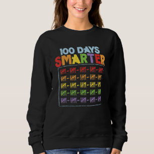 100 Days Smarter 100th Day Of School Board Tally Sweatshirt
