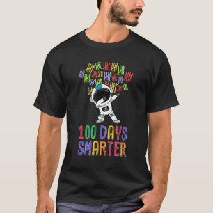 100 Days Smarter 100th Day Of School Dabbing Space T-Shirt