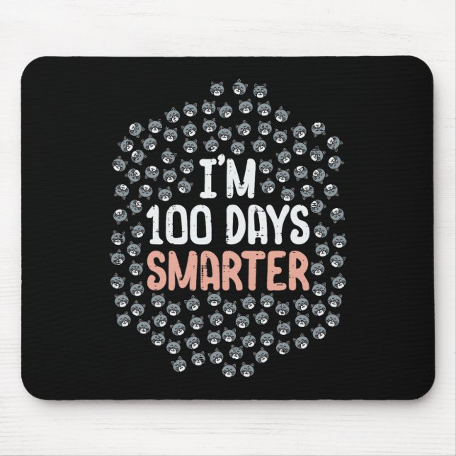 100 Days Smarter 100th Day Of School Kitten Cat  Mouse Mat (Front)