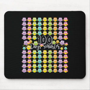 100 Days Smarter- 100th Day Of School Owl Kids And Mouse Mat