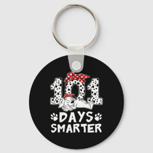 100 Days Smarter 101 Days Of School Cute Dog Teach Key Ring
