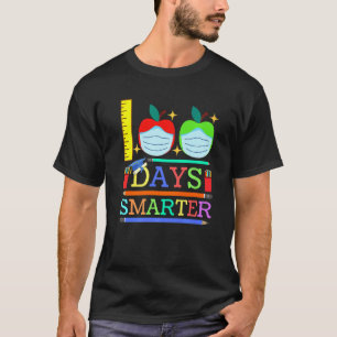 100 Days Smarter 2022 Apple Face Mask Virtual Teac T-Shirt
