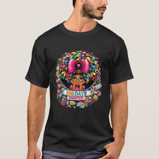 100 Days Smarter 2025 Afro Girls With Big Coquette T-Shirt
