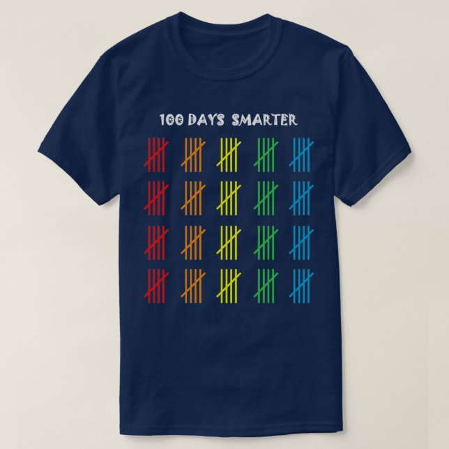 100 Days Smarter 3 1 T-Shirt (Design Front)