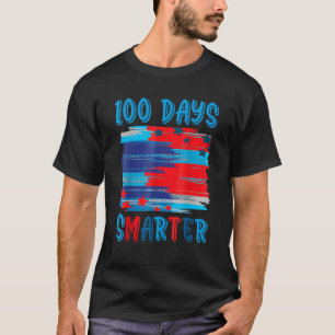 100 Days Smarter American Flag 100th Day Of School T-Shirt