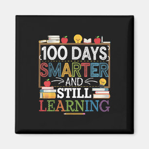 100 Days Smarter And Learning Colours For Apparel Magnet
