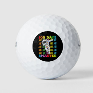 100 Days Smarter Astronaut 100th Day Of School Golf Balls