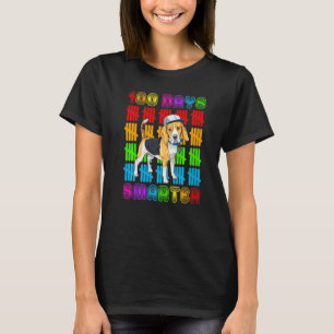 100 Days Smarter Beagle Dog Lovers 100 Days Of Sch T-Shirt