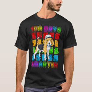 100 Days Smarter Beagle Dog Lovers 100 Days Of Sch T-Shirt