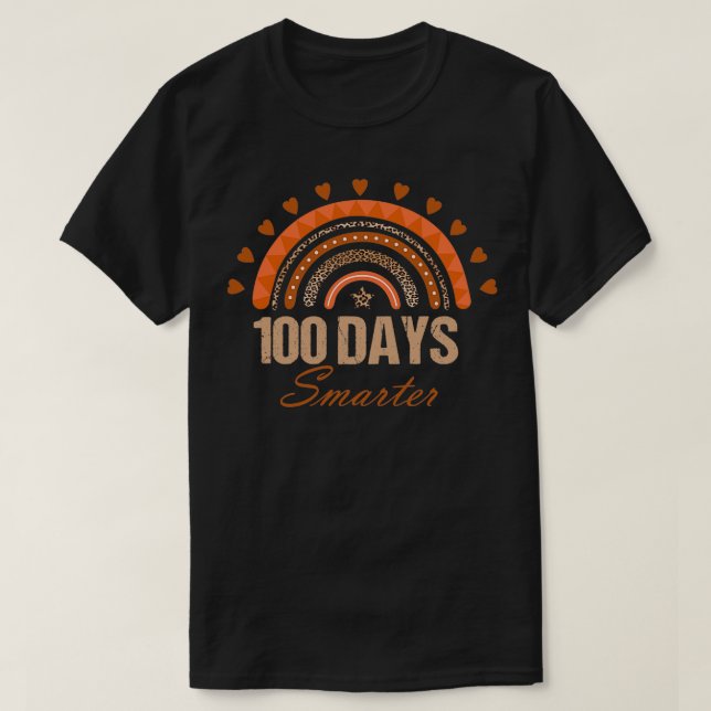 100 Days Smarter Brown T-Shirt (Design Front)