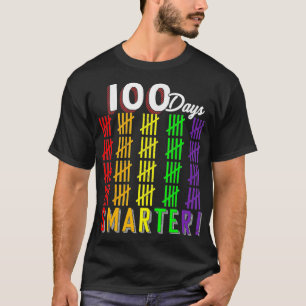 100 Days Smarter Counting Hash Marks 100th Day of T-Shirt