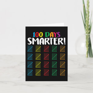 100 days smarter  Counting Hash Marks days of scho Card