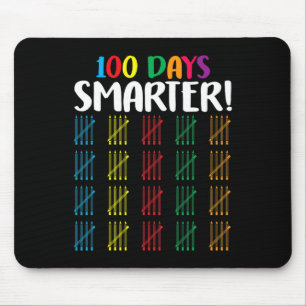 100 days smarter  Counting Hash Marks days of scho Mouse Mat