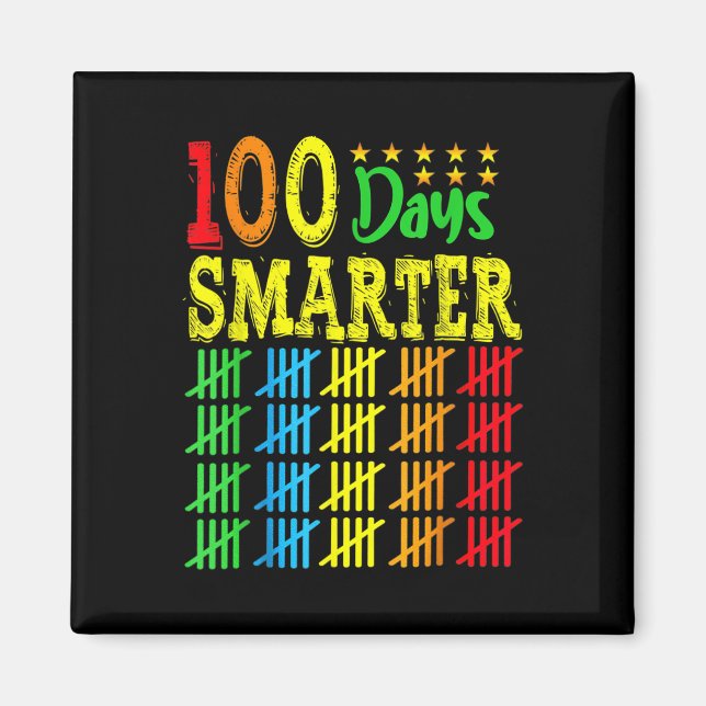 100 Days Smarter Counting Hash Marks Days Of Schoo Magnet (Front)