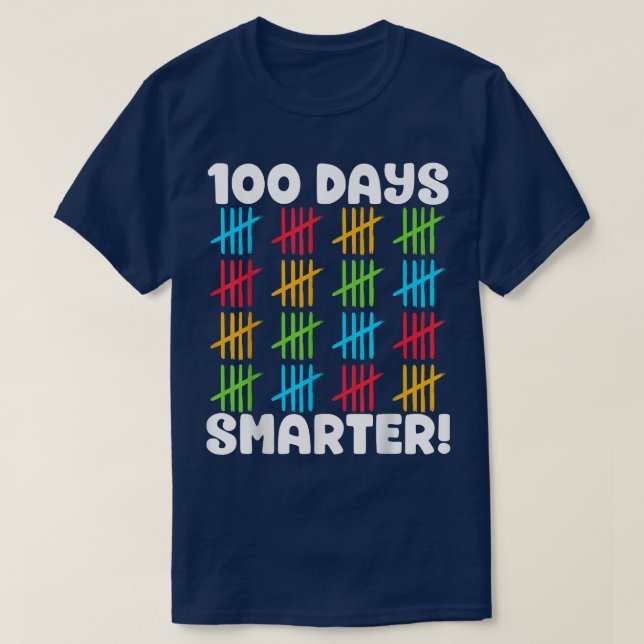 100 Days Smarter Cute 100 Days Of School Student B T-Shirt (Design Front)