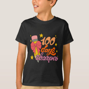 100 Days Smarter Cute Pencil Headband Girl 100th D T-Shirt