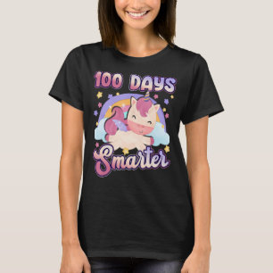 100 Days Smarter Cute Unicorn 100th Day Gift Kids T-Shirt
