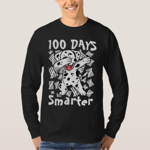 100 Days Smarter Dabbing 100 Days of School Dalmat T-Shirt