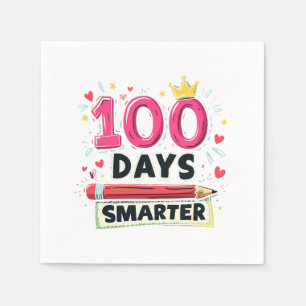 100 Days Smarter Days of School Teacher Napkin