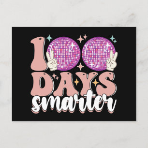 100 Days Smarter Disco Ball 100th Day Of School Postcard