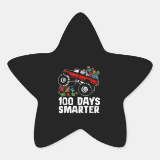 100 Days Smarter Driver Truck Happy 100th School Star Sticker