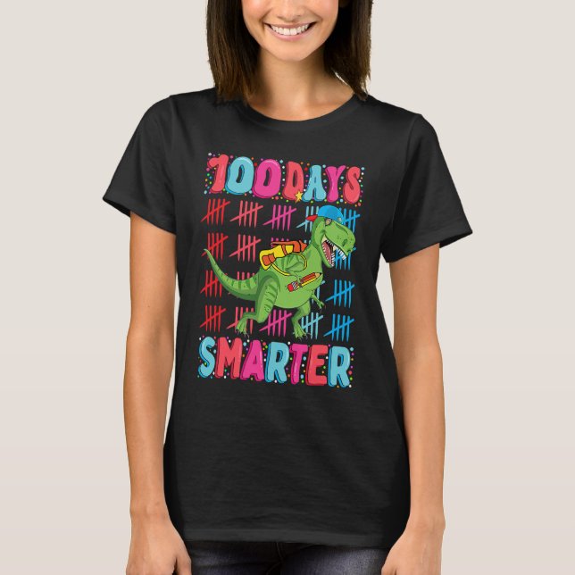 100 Days Smarter for Teachers Kids Happy 100 Days  T-Shirt (Front)
