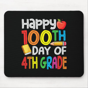 100 Days Smarter Fourth Grade 100th Day Of School Mouse Mat