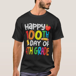 100 Days Smarter Fourth Grade 100th Day Of School T-Shirt