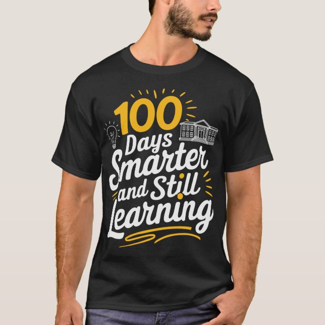 100 Days Smarter Funny Monster 100 Days of School  T-Shirt (Front)