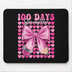 100 Days Smarter Girls Coquette Bow Hearts 100th D Mouse Mat