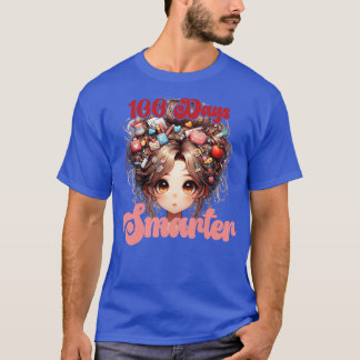 100 Days Smarter Girls Messy Bun Hair nurse Of Sch T-Shirt