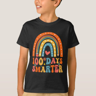 100 Days Smarter Groovy Rainbow 100th Day Of Schoo T-Shirt
