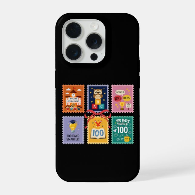100 Days Smarter Happy 100th Day of School Cute iPhone Case (Back)
