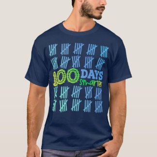 100 Days Smarter Happy 100th Day Of School Funny 2 T-Shirt