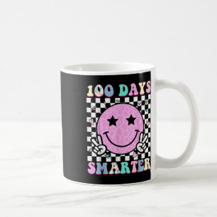100 Days Smarter Happy 100th Day Of School Groovy  Coffee Mug