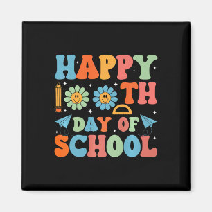 100 Days Smarter Happy 100th Day Of School Groovy Magnet