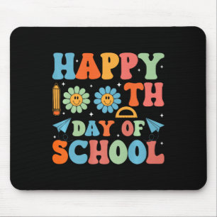 100 Days Smarter Happy 100th Day Of School Groovy Mouse Mat