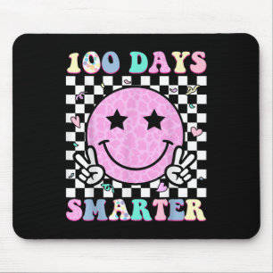 100 Days Smarter Happy 100th Day Of School Groovy Mouse Mat