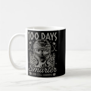 100 Days Smarter Happy 100th Day Of School Hockey Coffee Mug