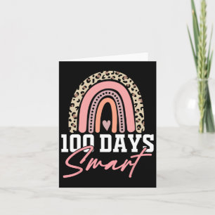 100 Days Smarter Happy 100th Day Of School Rainbow Card