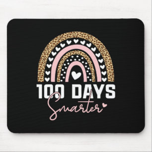 100 Days Smarter Happy 100th Day Of School Rainbow Mouse Mat